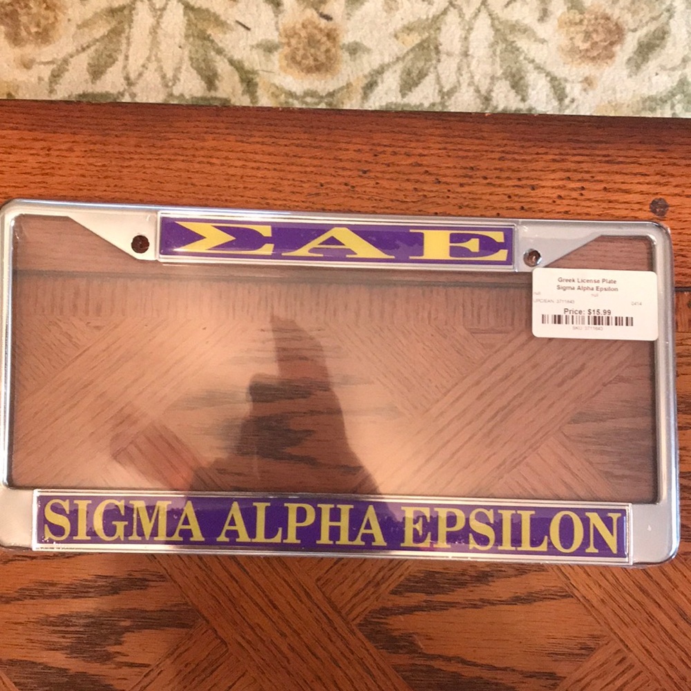 NWT ΣΑΕ Fraternity License Plate Cover